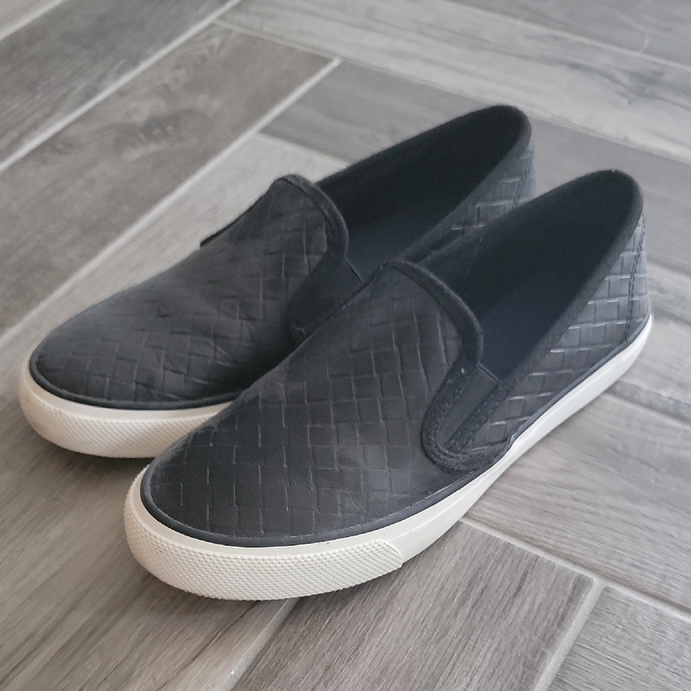 Women's Black Sperry Slip-On Shoes